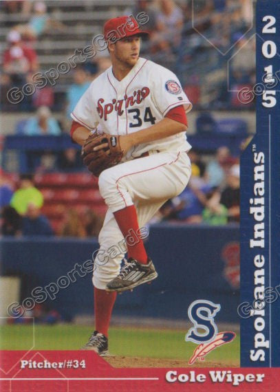 2015 Spokane Indians Cole Wiper
