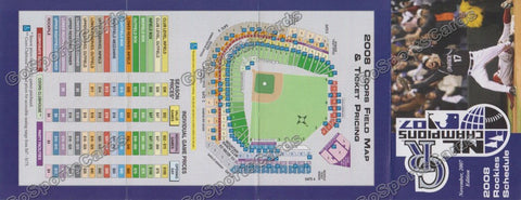 2008 Colorado Rockies Pocket Schedule (Todd Helton, 2007 NL Champions, Flat)