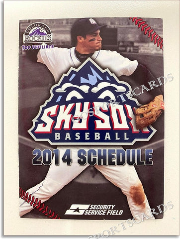 2014 Colorado Sky Sox Pocket Schedule B