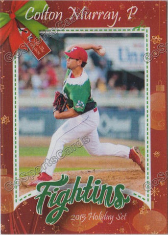 2015 Reading Fightins Phillies Holiday Xmas Colton Murray