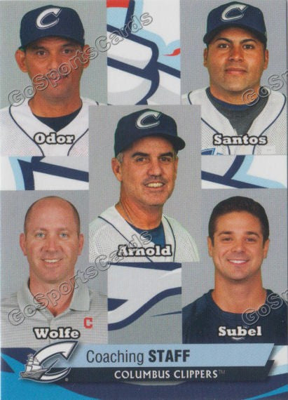2015 Columbus Clippers Tony Arnold Rouglas Odor Omir Santos
