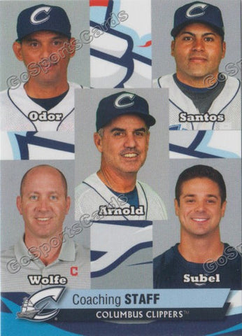 2015 Columbus Clippers Tony Arnold Rouglas Odor Omir Santos