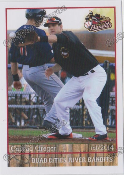 2014 Quad Cities River Bandits Conrad Gregor