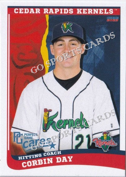 2023 Cedar Rapids Kernels Corbin Day