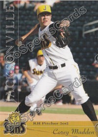 2012 Jacksonville Suns Corey Madden