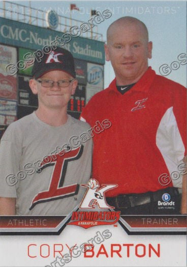 2013 Kannapolis Intimidators Cory Barton