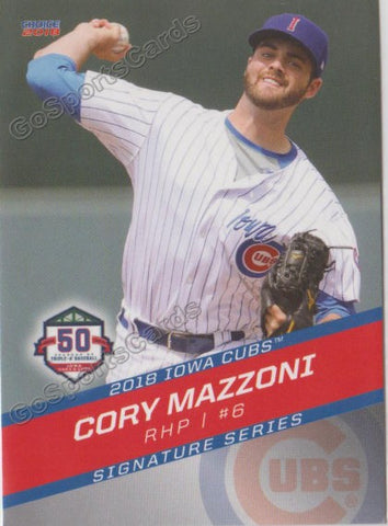 2018 Iowa Cubs Cory Mazzoni