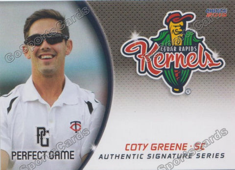 2015 Cedar Rapids Kernels Coty Greene