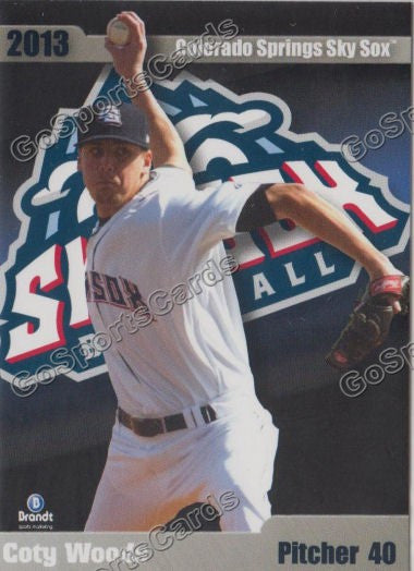 2013 Colorado Springs Sky Sox Coty Woods