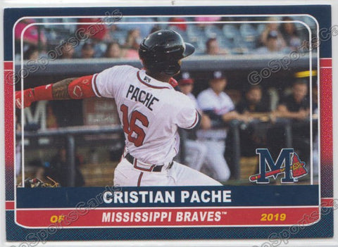 2019 Mississippi Braves Cristian Christian Pache CORRECT