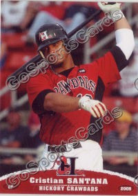 2009 Hickory Crawdads Cristian Santana