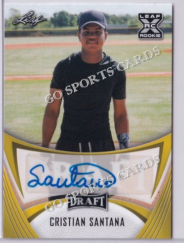 2021 Leaf Draft BA-CS1 Cristian Santana XRC Autograph Gold