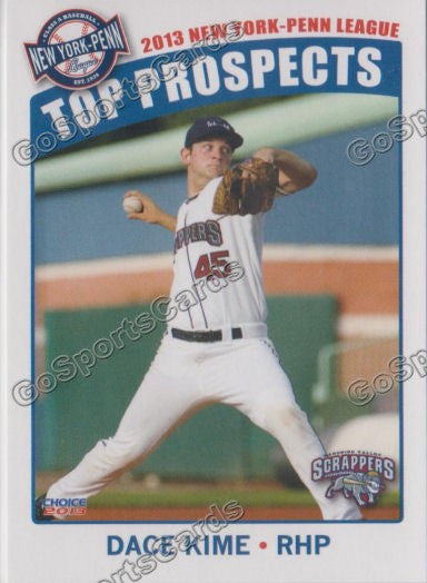 2013 New York Penn League Top Prospect NYPL Dace Kime