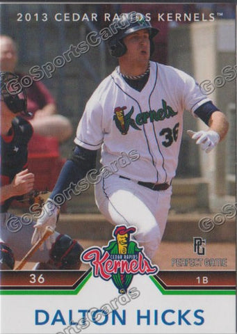 2013 Cedar Rapids Kernels Dalton DJ Hicks