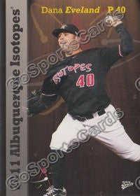 2011 Albuquerque Isotopes Dana Eveland