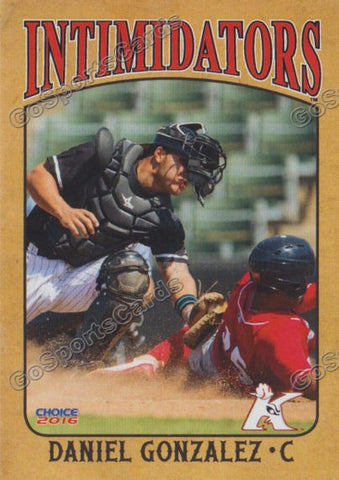  2016 Kannapolis Intimidators Daniel Gonzalez