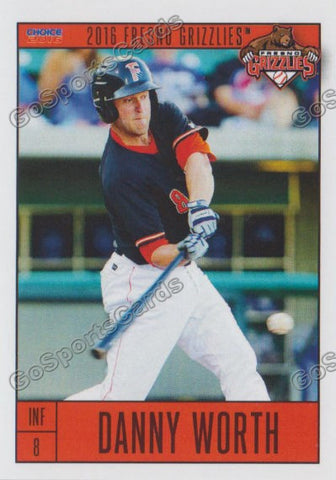 2016 Fresno Grizzlies Danny Worth