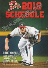 2012 Danville Braves Pocket Schedule Flat (Craig Kimbrel)