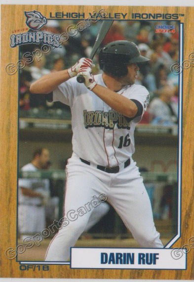 2014 Lehigh Valley IronPigs 2nd Darin Ruf