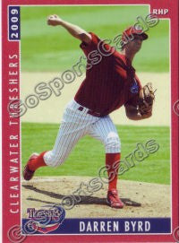 2009 Clearwater Threshers Darren Byrd
