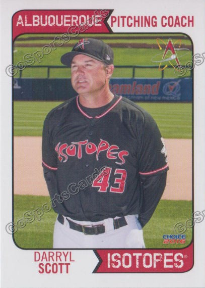 2016 Albuquerque Isotopes Darryl Scott