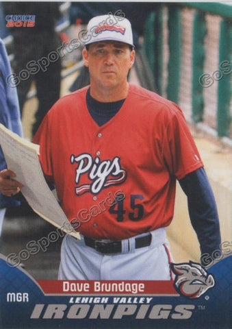 2015 Lehigh Valley IronPigs Dave Brundy Brundage 1st