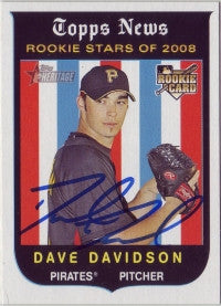 Dave Davidson 2008 Topps Heritage #121 (Autograph)
