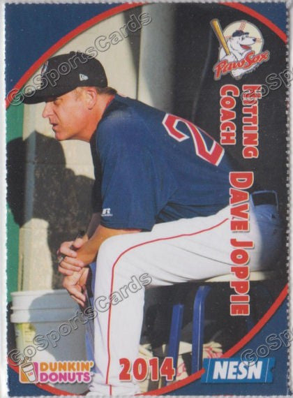 2014 Pawtucket Red Sox SGA Dunkin Donuts Dave Joppie