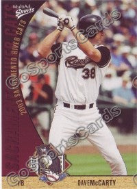 2003 Sacramento River Cats Multi-Ad Dave McCarty
