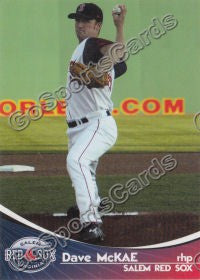 2009 Salem Red Sox Dave McKae