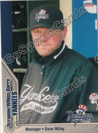 2012 Scranton Wilkes Barre Yankees Empire State Dave Miley