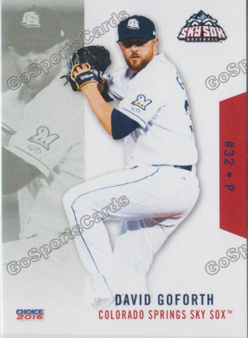 2016 Colorado Springs Sky Sox David Goforth