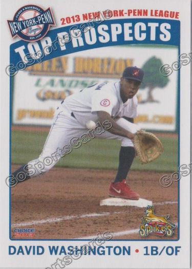 2013 New York Penn League Top Prospect NYPL David Washington