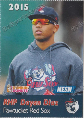 2015 Pawtucket Red Sox SGA Dunkin Donuts Dayan Diaz
