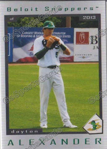 2013 Beloit Snappers Dayton Alexander