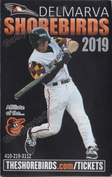 2019 Delmarva Shorebirds Pocket Schedule