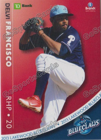 2013 Lakewood BlueClaws SGA Delvi Francisco