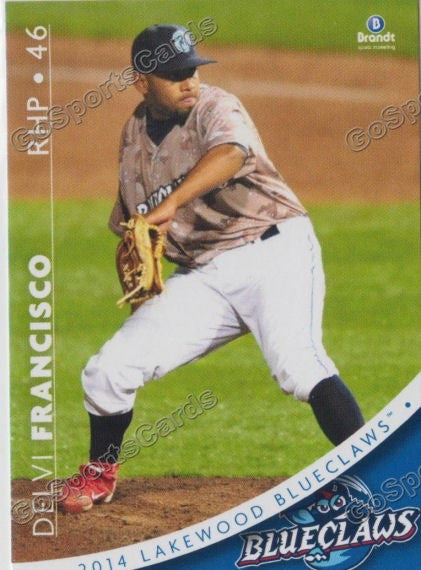 2014 Lakewood BlueClaws Delvi Francisco
