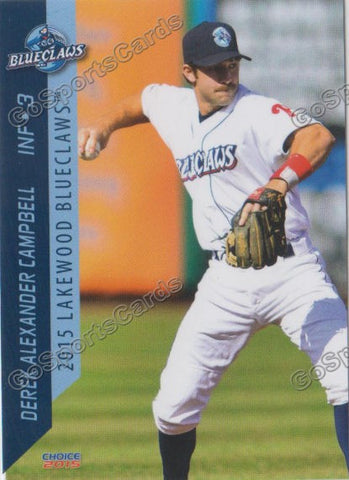 2015 Lakewood BlueClaws Derek Alexander Campbell