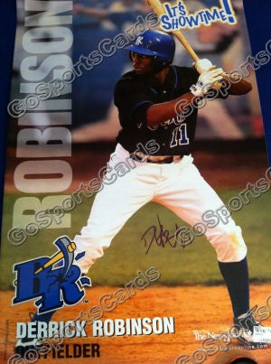 Derrick Robinson 2009 Wilmington Blue Rocks SGA Autographed Poster