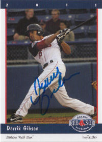 Derrik Gibson 2011 Salem Red Sox (Autograph)