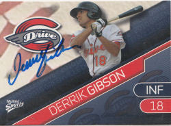 Derrik Gibson 2010 Greenville Drive (Autograph)