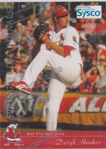 2012 Springfield Cardinals SGA Deryk Hooker