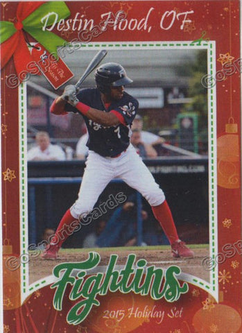 2015 Reading Fightins Phillies Holiday Xmas Destin Hood
