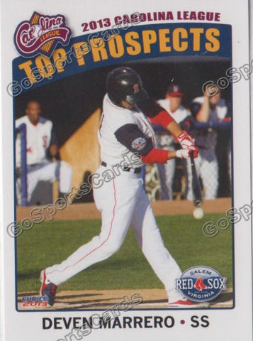 2013 Carolina League Top Prospect Deven Marrero