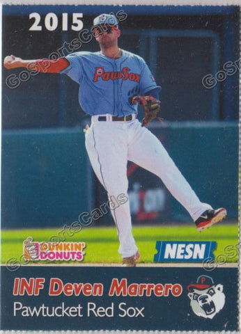 2015 Pawtucket Red Sox SGA Dunkin Donuts Deven Marrero