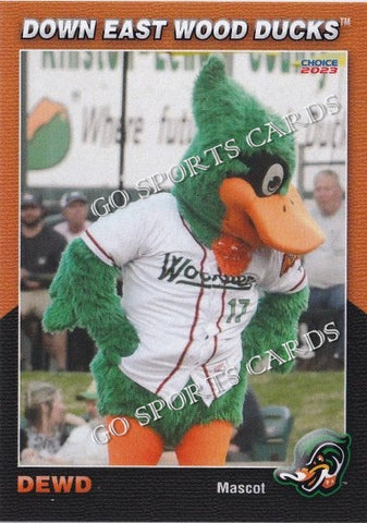 2023 Down East Wood Ducks Dewd Mascot