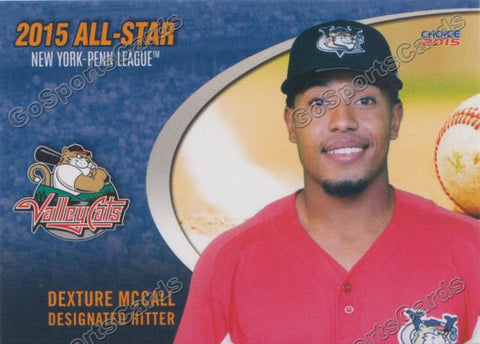 2015 New York Penn League All Star NYPL Dexture McCall