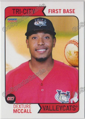2015 Tri City ValleyCats Dexture McCall
