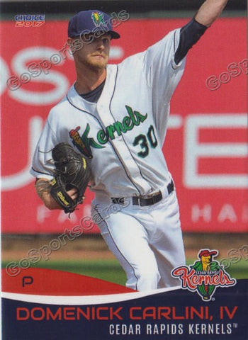 2017 Cedar Rapids Kernels Domenick Carlini IV